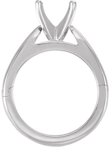 Sužadėtuvių Žiedas „CLIQ® Hinged Adjustable Solitaire“ 14k white gold Round 8.2mm (4)