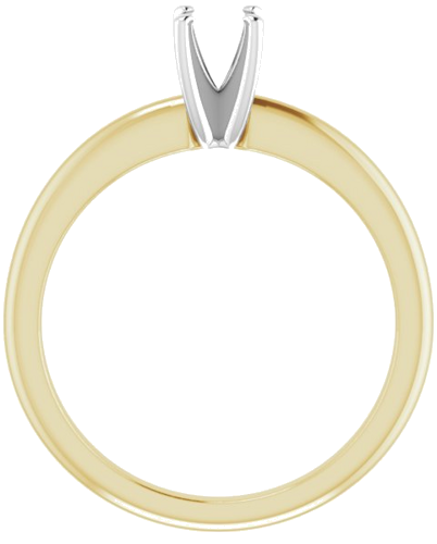 Sužadėtuvių Žiedas 14k yellow/white gold Square 3.5mm (2)