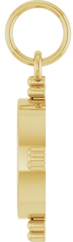 Pakabukas „Beaded Bezel-Set Cabochon“ 14k yellow gold Round 8mm (3)