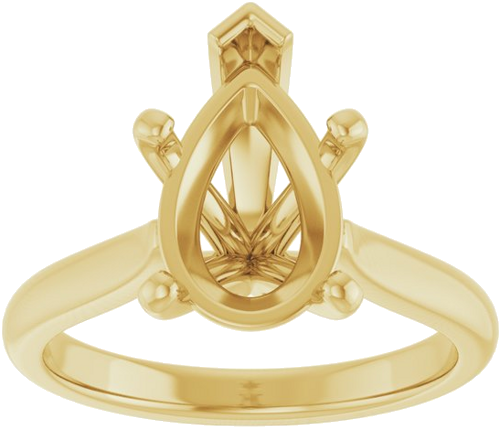 Sužadėtuvių Žiedas 14k yellow gold Pear 12mm x 8mm (3)