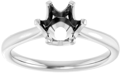 Sužadėtuvių Žiedas „Solitaire“ 585 Baltojo Aukso Round 7mm (3)