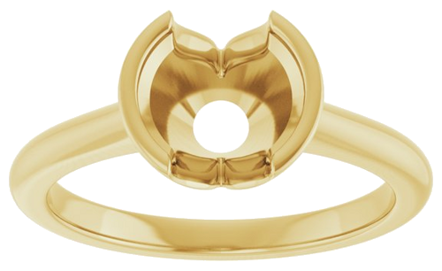 Sužadėtuvių Žiedas „Half Bezel Solitaire“ 585 Geltonojo Aukso Round 7.4mm (3)