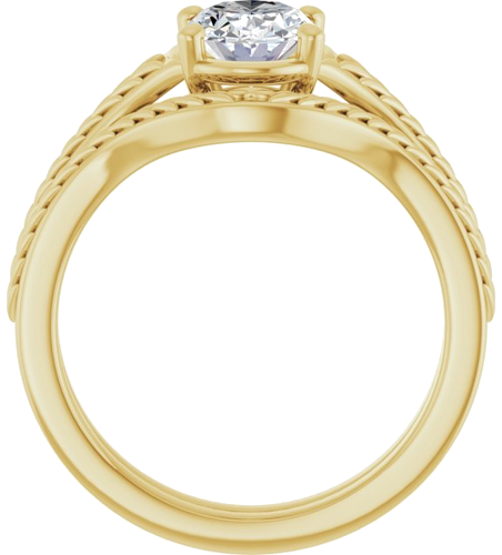 Sužadėtuvių Žiedas „Solitaire“ 14k yellow gold Oval 8mm x 6mm (7)