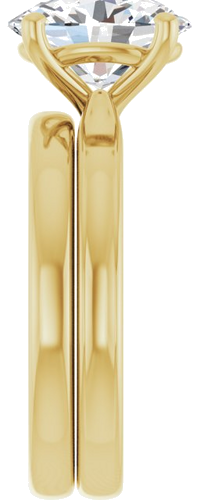 Sužadėtuvių Žiedas 14k yellow gold Oval 10mm x 8mm (9)