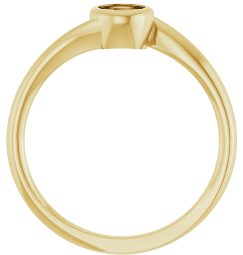 Sužadėtuvių Žiedas „Bezel-Set Solitaire“ 14k yellow gold Round 5.2mm (2)