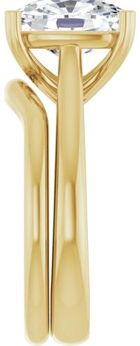 Sužadėtuvių Žiedas „Hearts on Top™“ 14k yellow gold Elongated Cushion 10mm x 8mm (9)