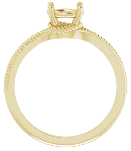 Sužadėtuvių Žiedas „Solitaire“ 14k yellow gold Round 6.5mm (2)