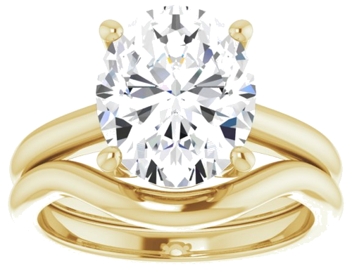 Sužadėtuvių Žiedas „V-End Prong“ 14k yellow gold Oval 11mm x 9mm (8)