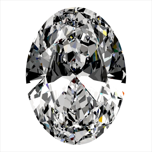 0.48 carat G-SI1 Natūralus Oval Deimantas (1)