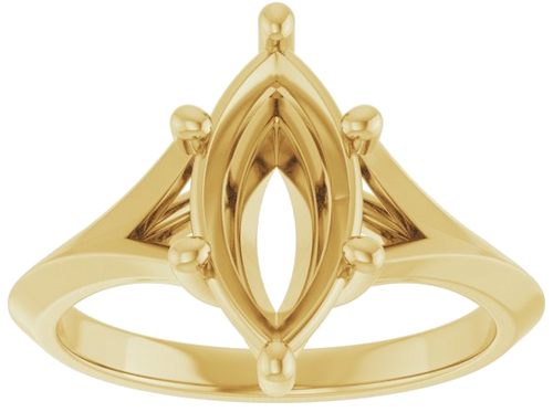 Sužadėtuvių Žiedas „Solitaire Split Shank“ 14k yellow gold Marquise 12mm x 6mm (3)