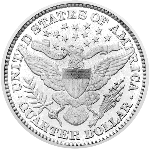1/4 dolerio Barber Quarter (1892-1916) JAV sidabrinė moneta (2)