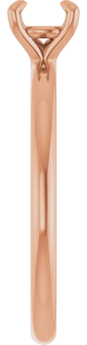 Sužadėtuvių Žiedas „Solitaire“ 10k rose gold Round 5.2mm (4)
