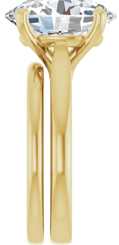 Sužadėtuvių Žiedas 14k yellow gold Oval 13mm x 11mm (9)