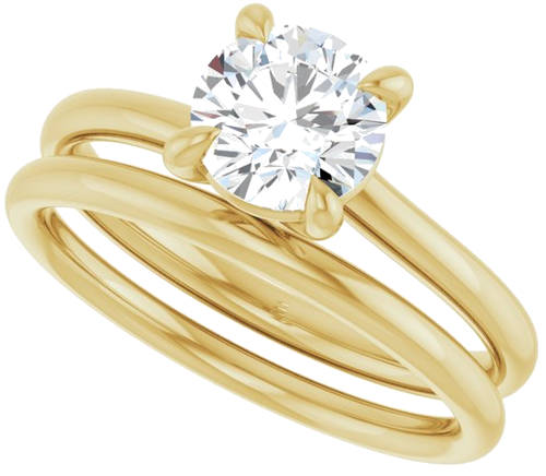 14K Yellow 6.5 mm Round Engagement Ring Mounting (10)