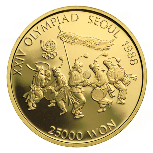 25 000 won South Korea XXIV Olympics gold coin! Florinus.lv