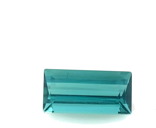 0.6 carat BLUE Baguette Tourmaline (1)