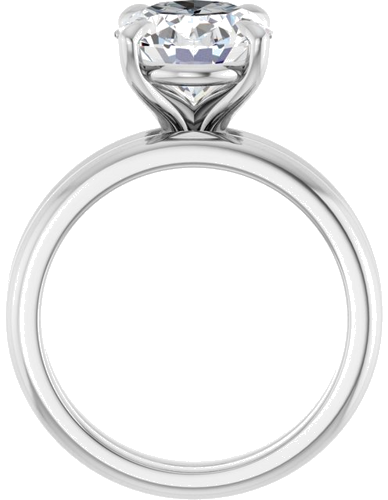 Sužadėtuvių Žiedas 585 Baltojo Aukso Oval 11mm x 9mm (7)