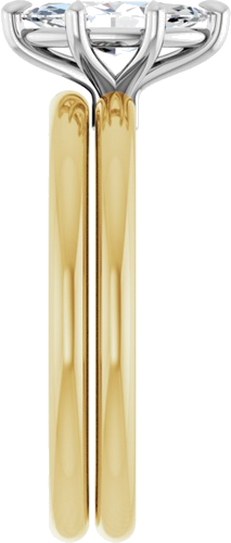 Sužadėtuvių Žiedas „Claw-Prong“ 14k yellow/white gold Marquise 9mm x 4.5mm (9)