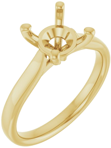 Sužadėtuvių Žiedas 18k yellow gold Round 8mm (1)
