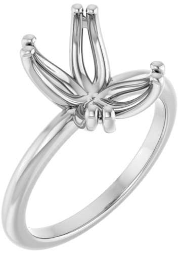 Sužadėtuvių Žiedas „Twin-Prong Octet® Solitaire“ 14k white gold Emerald 10mm x 7mm (1)