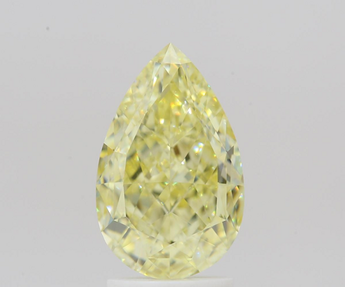 3.0 carat Fancy Yellow-VS1 Natūralus Pear Deimantas (1)