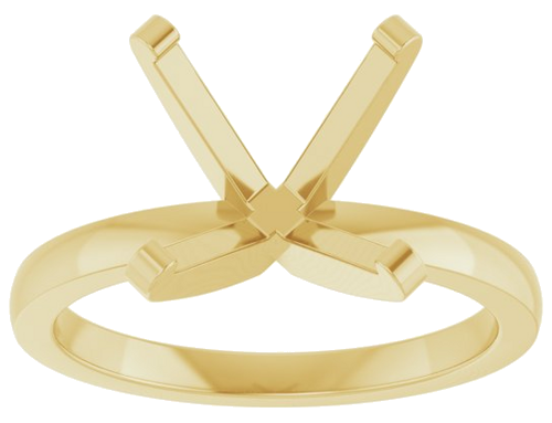 Sužadėtuvių Žiedas „Solitaire“ 585 Geltonojo Aukso Round 10.8mm (3)