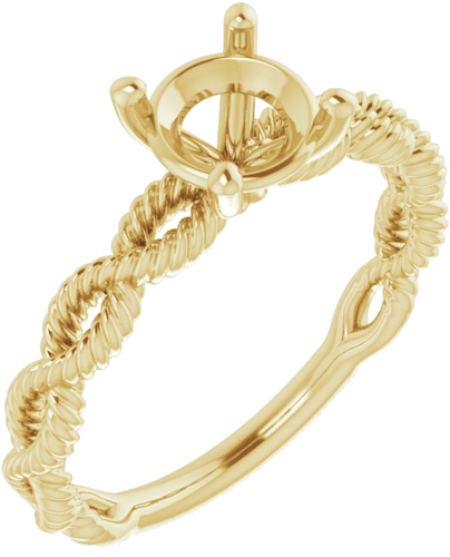 Sužadėtuvių Žiedas „Solitaire Infinity-Inspired“ 14k yellow gold Round 6.5mm (1)
