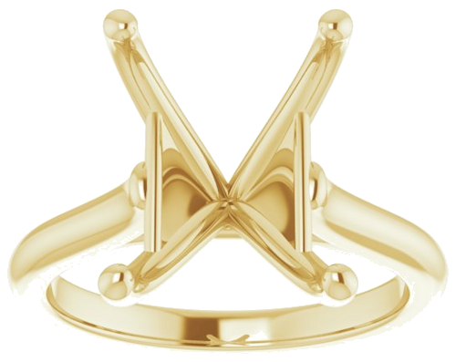 Sužadėtuvių Žiedas „Solitaire“ 585 Geltonojo Aukso Emerald 12mm x 10mm (3)