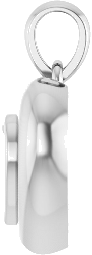 Sterling Silver 5 mm Heart Bezel-Set Puffed Pendant Mounting (3)