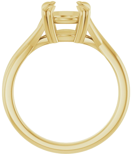14K Yellow 8.2 mm Round Solitaire Engagement Ring Mounting (2)
