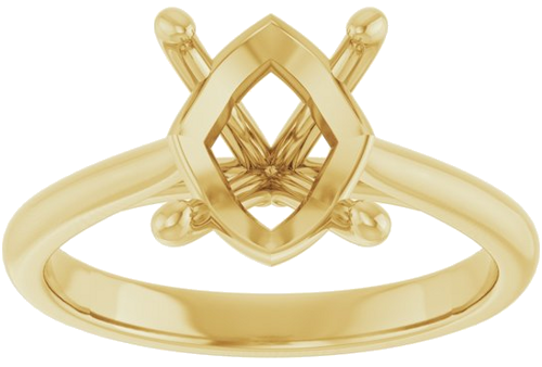 Sužadėtuvių Žiedas „Solitaire“ 10k yellow gold Oval 10mm x 8mm (3)