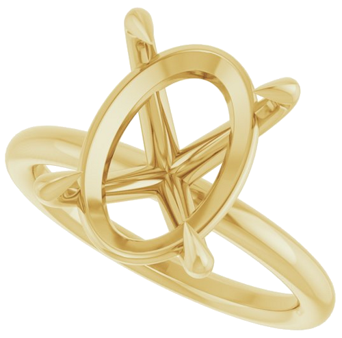 Sužadėtuvių Žiedas „Claw-Prong Solitaire“ 14k yellow gold Oval 14mm x 10mm (5)