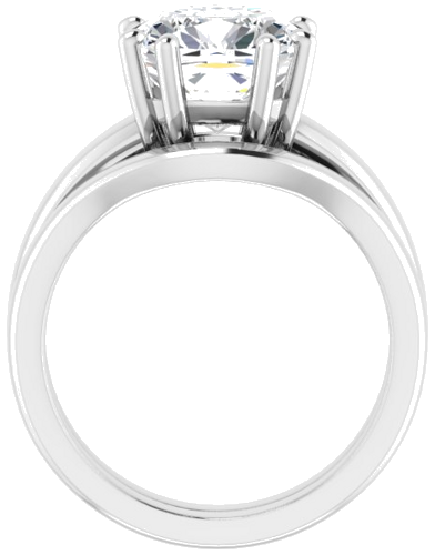 Sužadėtuvių Žiedas „Split-Prong Solitaire“ 14k white gold Cushion 9mm (7)