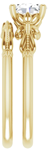 Sužadėtuvių Žiedas „Sculptural-Inspired Solitaire“ 585 Geltonojo Aukso Oval 7mm x 5mm (9)