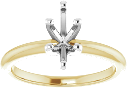 14K Yellow   White  9x4.5 mm Marquise Solitaire Engagement Ring Mounting (3)