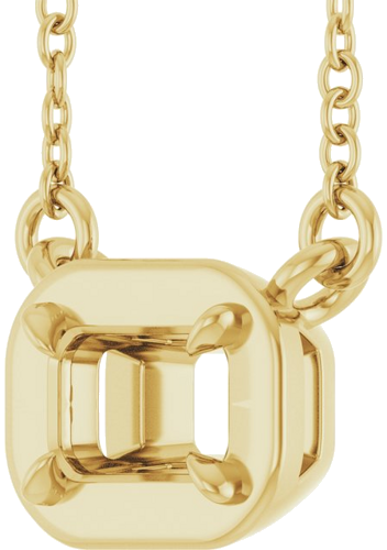 Pakabukas „Claw-Prong Solitaire Bezel-Style“ 14k yellow gold Emerald 5mm x 3mm (2)