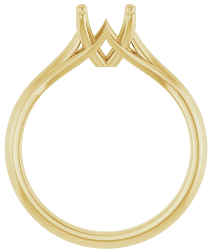 Sužadėtuvių Žiedas „Solitaire“ 585 Geltonojo Aukso Round 6.5mm (2)