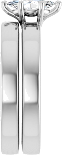Sužadėtuvių Žiedas „Solitaire“ 14k white gold Marquise 8mm x 4mm (9)