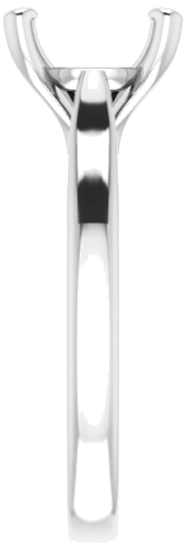 14K White 9 mm Round Engagement Ring Mounting (4)