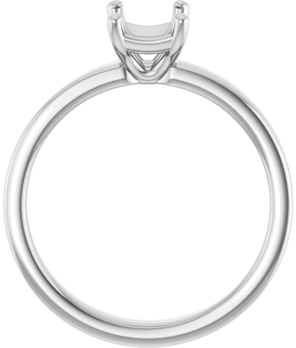 Sužadėtuvių Žiedas „Solitaire“ 14k white gold Emerald 7mm x 5mm (2)