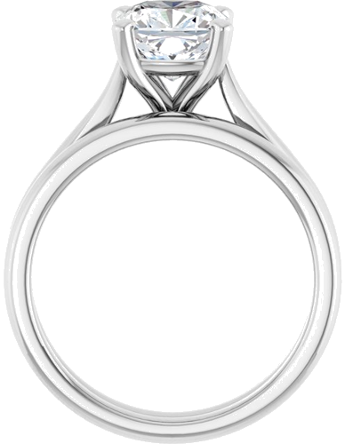 Sužadėtuvių Žiedas „Solitaire“ 585 Baltojo Aukso Cushion 7mm (7)