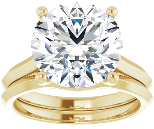 Sužadėtuvių Žiedas „Claw-Prong“ 14k yellow gold Round 11mm (8)