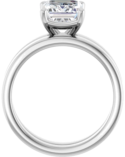 Sužadėtuvių Žiedas „Solitaire“ 10k white gold Emerald 9mm x 7mm (7)