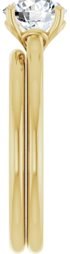 Sužadėtuvių Žiedas „Solitaire“ 585 Geltonojo Aukso Round 6.5mm (9)