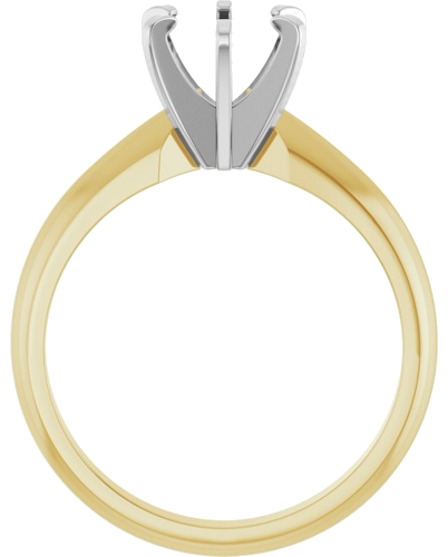 Sužadėtuvių Žiedas „Heavyweight Solitaire“ 14k yellow/white gold Round 6.4mm (2)