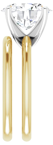 Sužadėtuvių Žiedas 14k yellow gold & platinum Oval 11mm x 9mm (9)