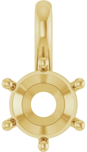 Pakabukas „Solitaire Charm“ 14k yellow gold Round 7mm (1)