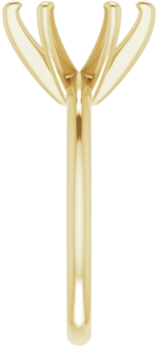 14K Yellow  10 mm Round Solitaire Engagement Ring Mounting (4)