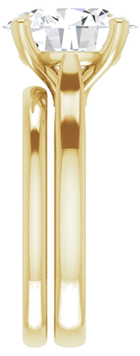 18K Yellow 11x9 mm Oval Engagement Ring Mounting (9)