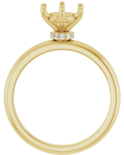Sužadėtuvių Žiedas „Accented“ 14k yellow gold Oval 9mm x 7mm (2)
